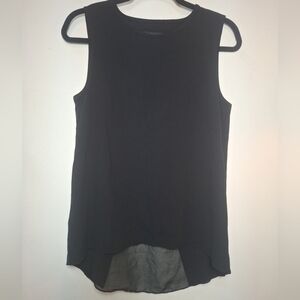 Rag And Bone Women's Black Tank Asymmetrical Sheer Panel Size Med Made In USA